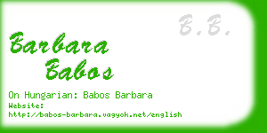 barbara babos business card